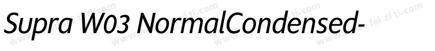Supra W03 NormalCondensed字体转换